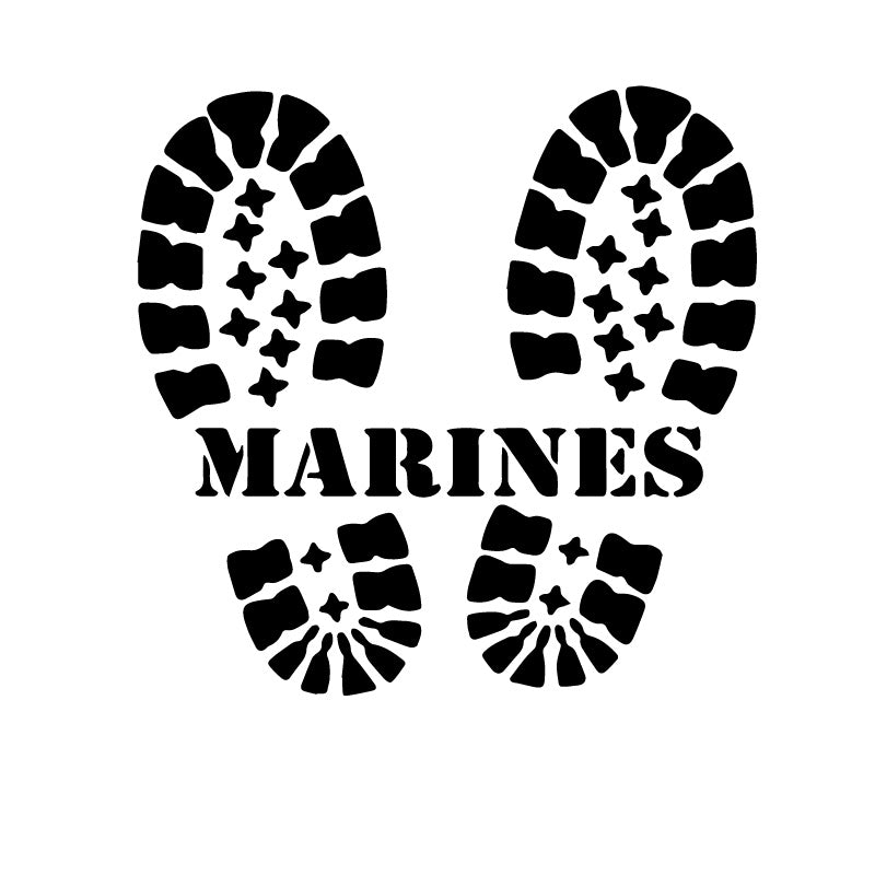 US Marines Footsteps Decal Sticker