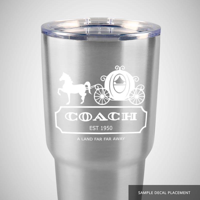 Limited Edition Classic Logo Design LV Digital Temperature Stainless Steel  Tumbler - White