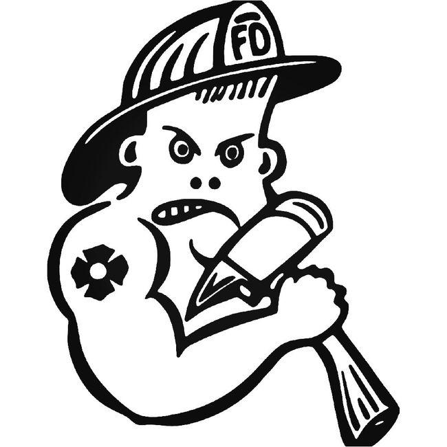 Bad Boy Firefighter Maltese Cross 1 Decal Sticker