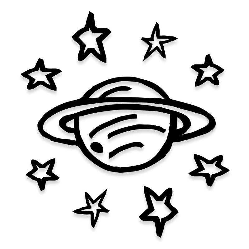 Space Solar System Planets Decal Sticker