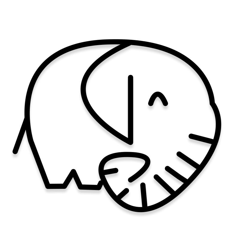 Cute Elephant Decal Sticker