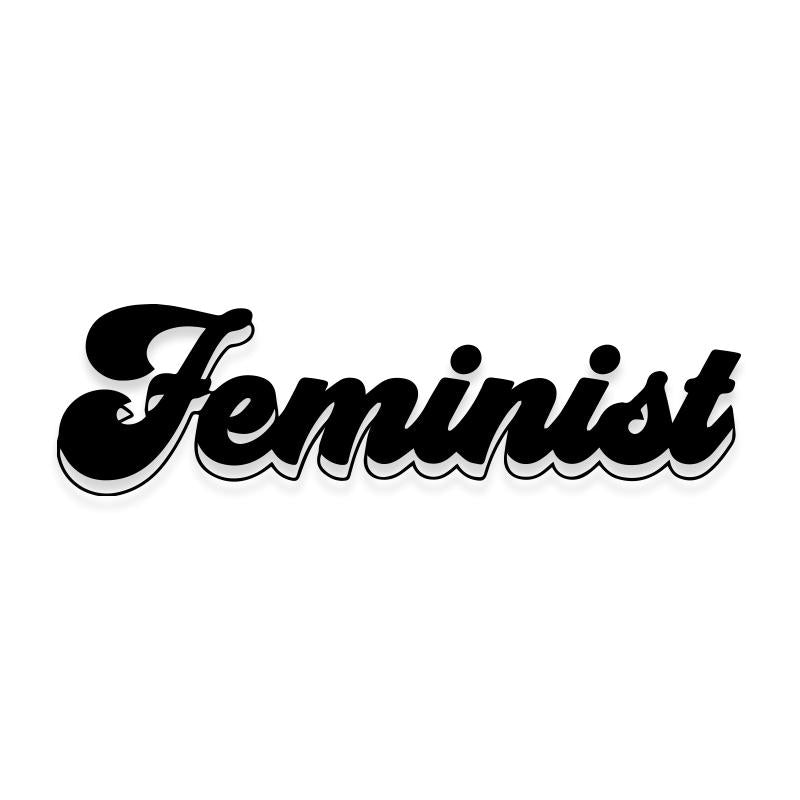Feminist Retro Font Decal Sticker
