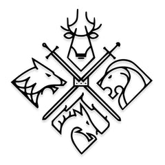 Game of Thrones House Logos Decal