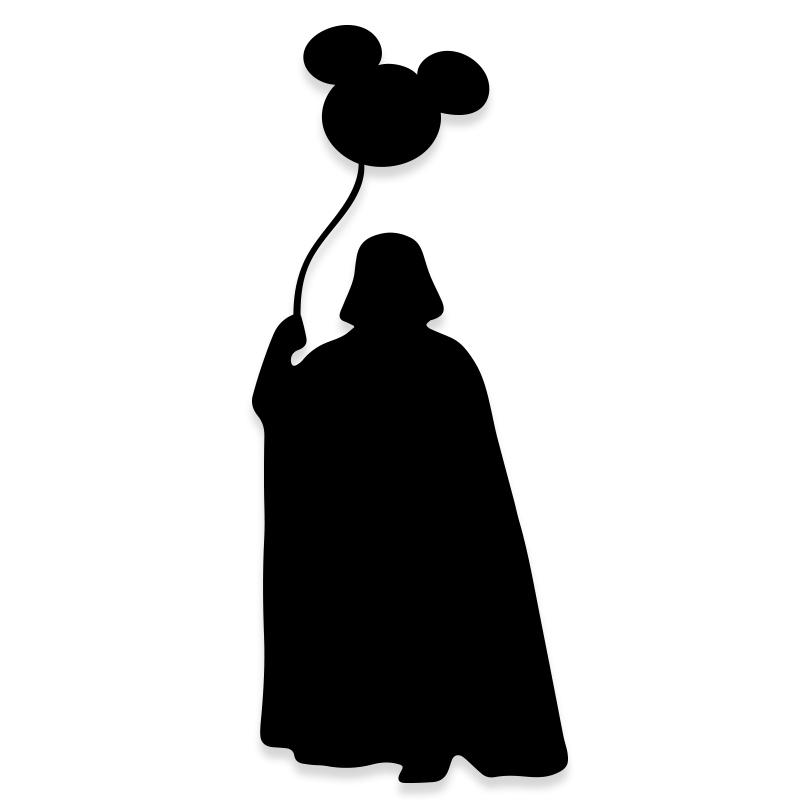 Star Wars Disneyland Darth Vader Mickey Mouse Decal