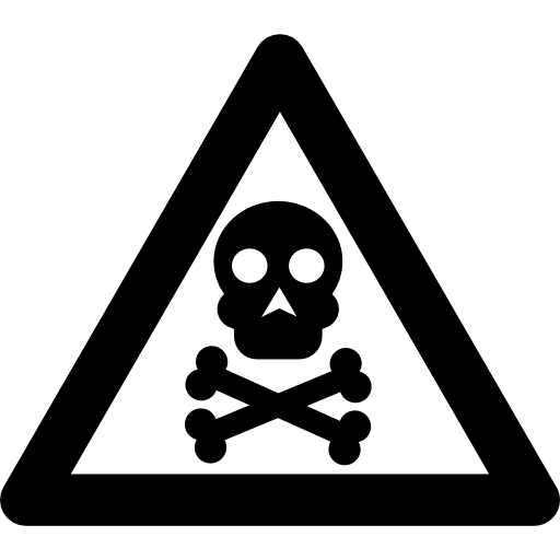 Toxic Warning Sign Sticker Decal