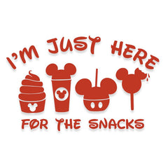I'm Just Here for Snacks Disneyland Decal