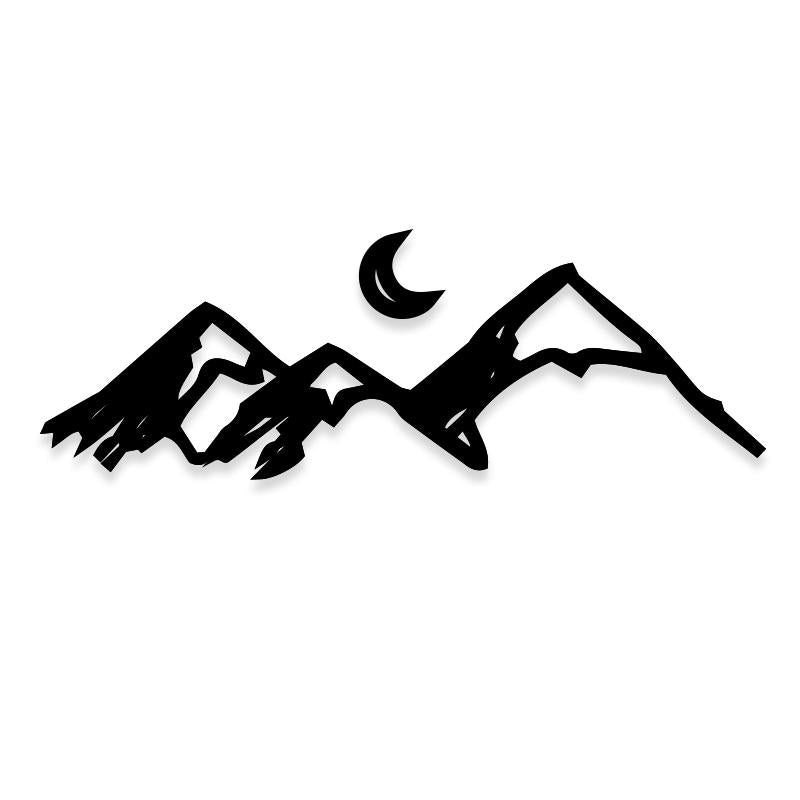 Mountains Outdoors Camping Vinyl Decal