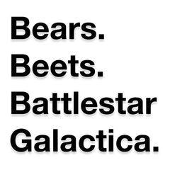 Bears, Beets, Battlestar, Galactica The Office Decal