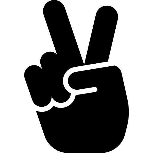 Victory Sign Sticker Decal