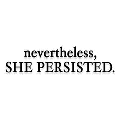 Nevertheless She Persisted Elizabeth Warren Sticker Decal