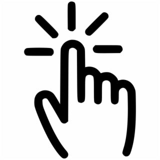 Press Button Finger Direction Symbol Decal Sticker