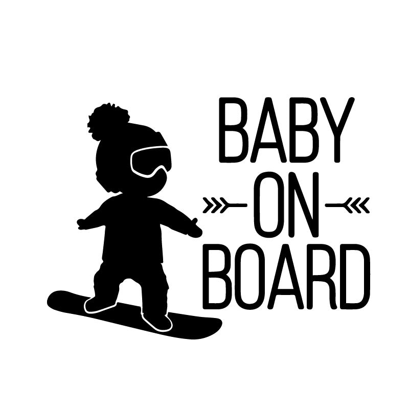 Snowboarding Baby on Board Decal Sticker