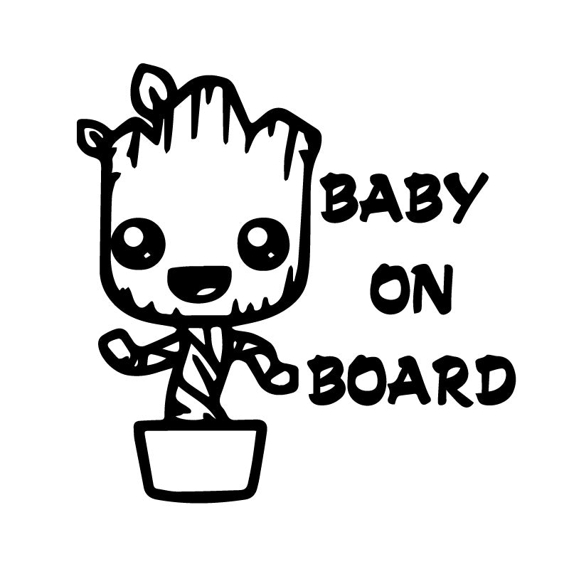 Groot Baby on Board Decal Sticker