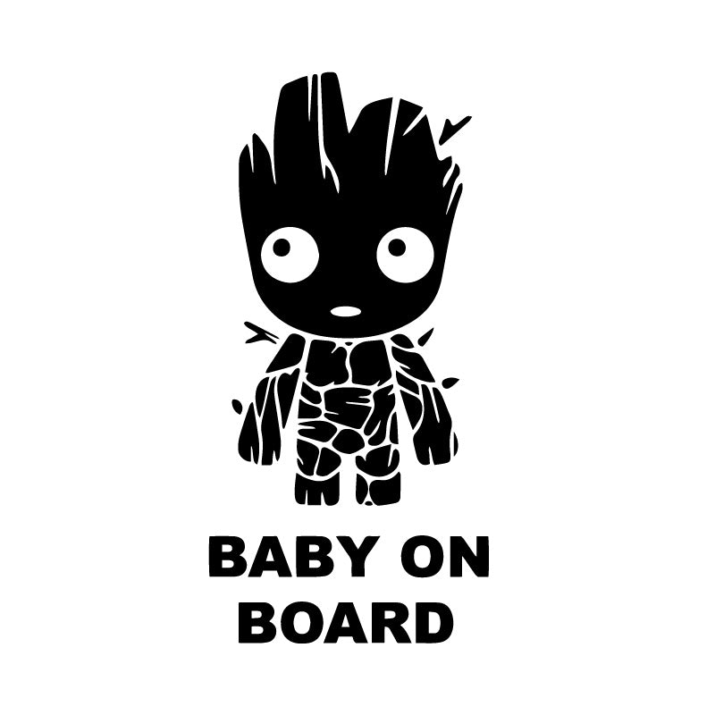 Cute Groot Baby on Board Decal Sticker