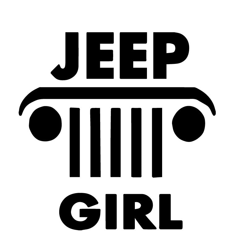 Jeep Girl Front Grill Decal Sticker