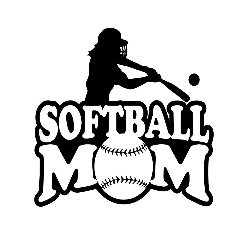 Softball Mom Baseball Decal Sticker
