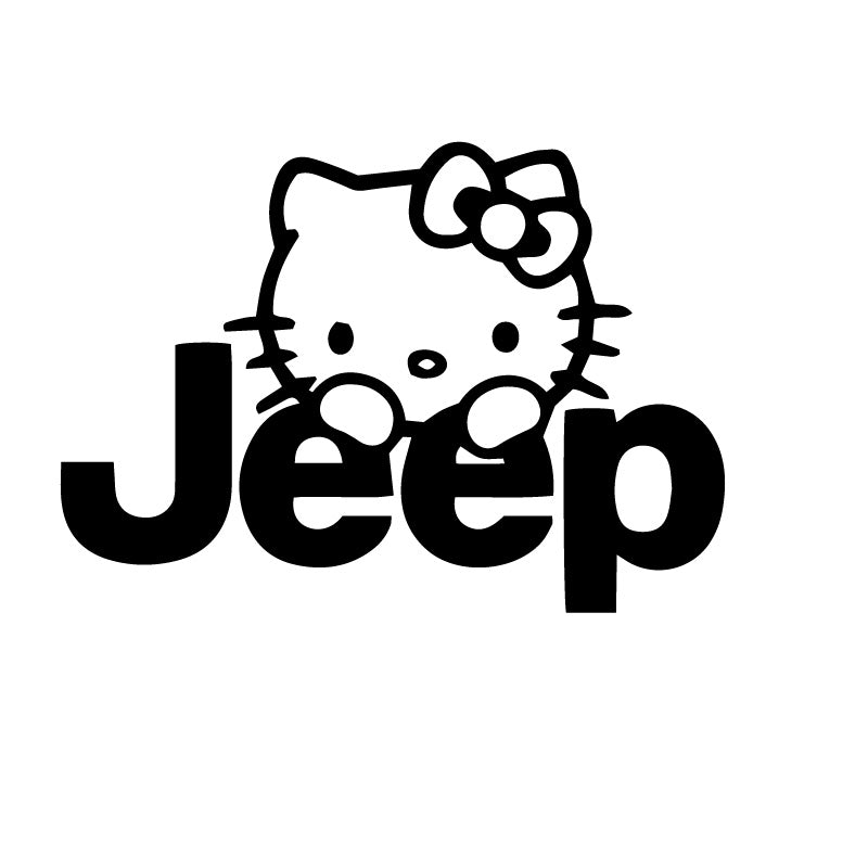 Jeep Hello Kitty Decal Sticker