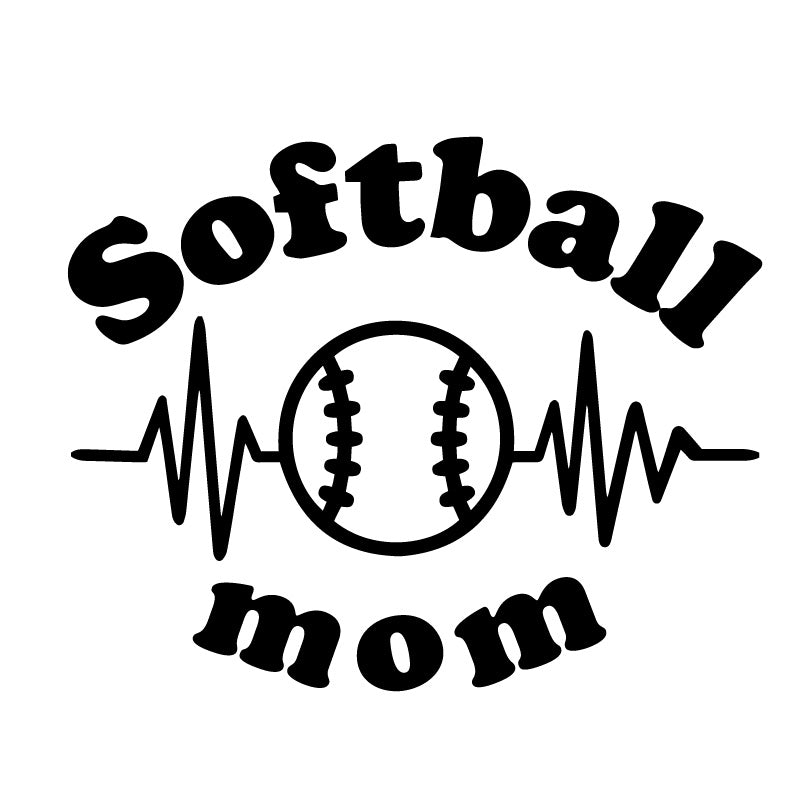 Softball Mom Baseball Lifeline Decal Sticker