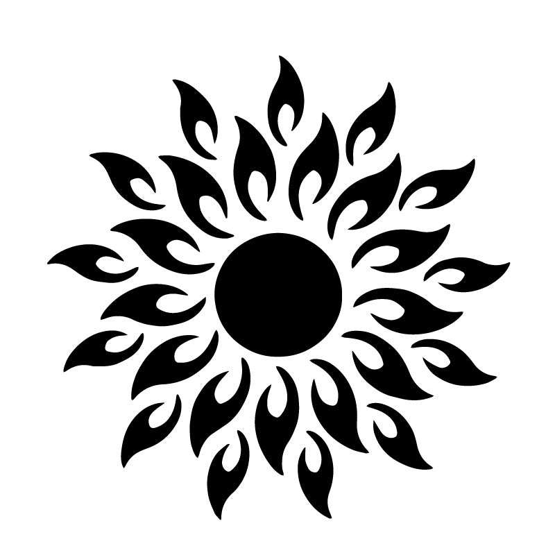 Sunflower Sun Design Decal Sticker