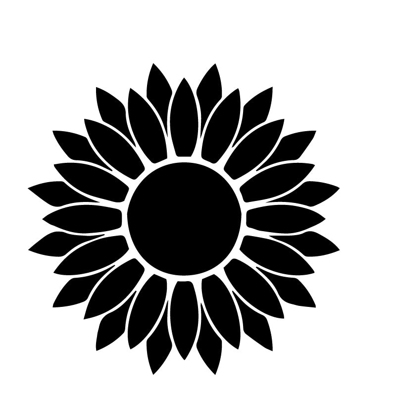 Sunflower Silhouette Flower Decal Sticker