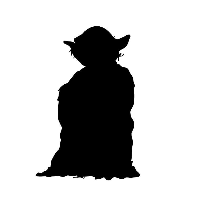 Star Wars Yoda Silhouette Decal Sticker