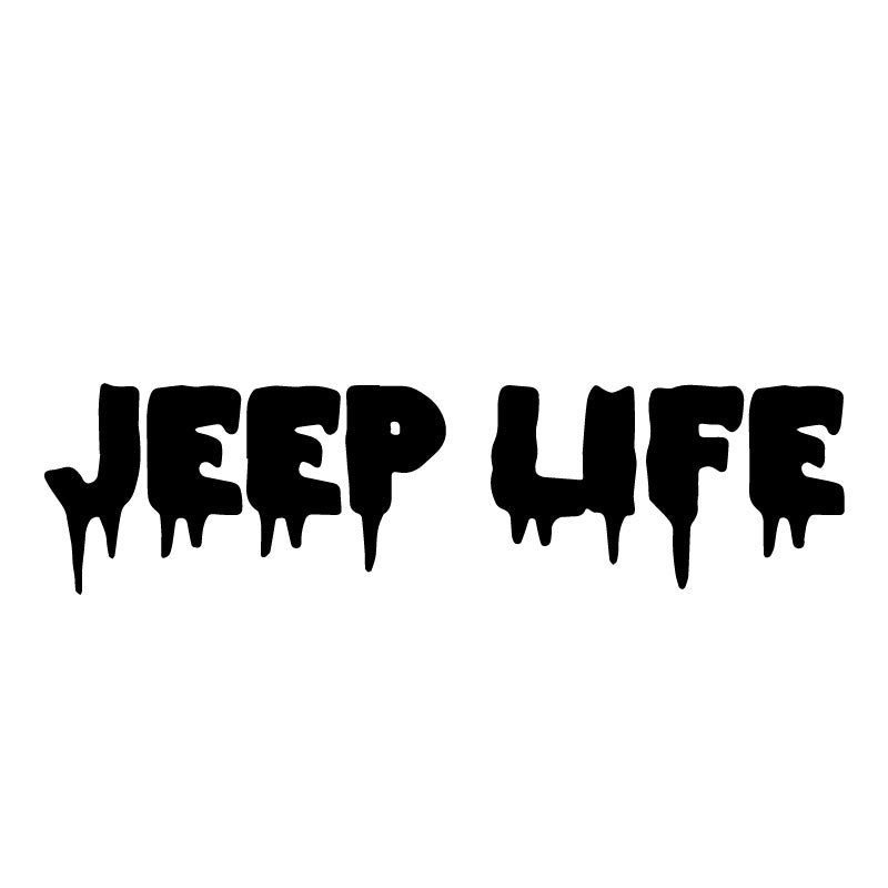 Jeep Life Font Decal Sticker – Decalfly