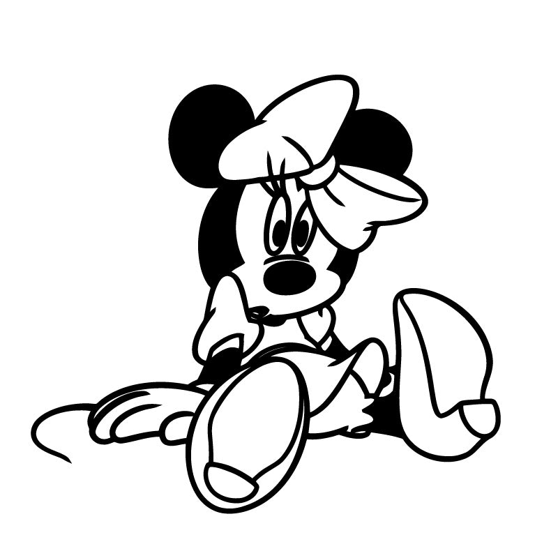 Minnie Mouse Sitting Down Decal Sticker