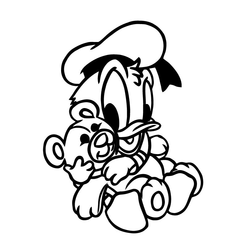 Donald Duck and Bear Decal Sticker