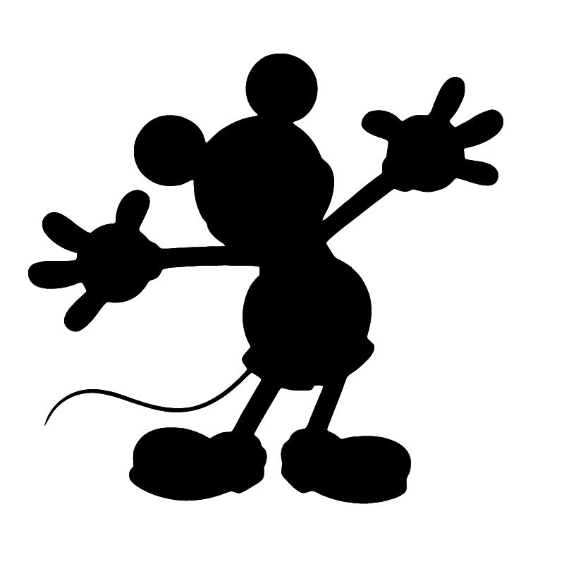 Vintage Mickey Mouse Silhouette Decal Sticker