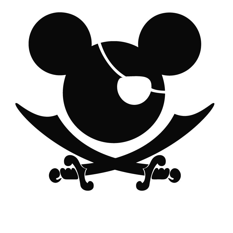Pirate Mickey Mouse Ears Decal Sticker