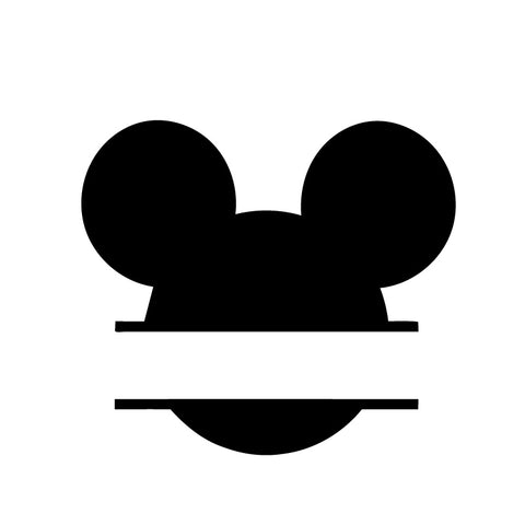 White Mickey Mouse Head Outline