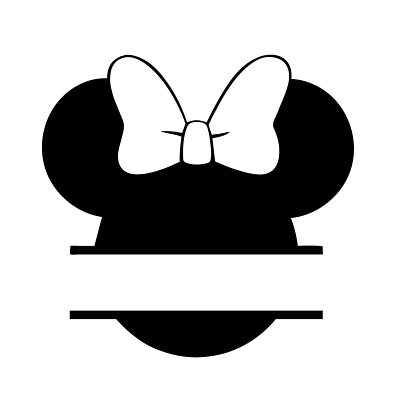 Minnie Mouse Text Here Decal Sticker