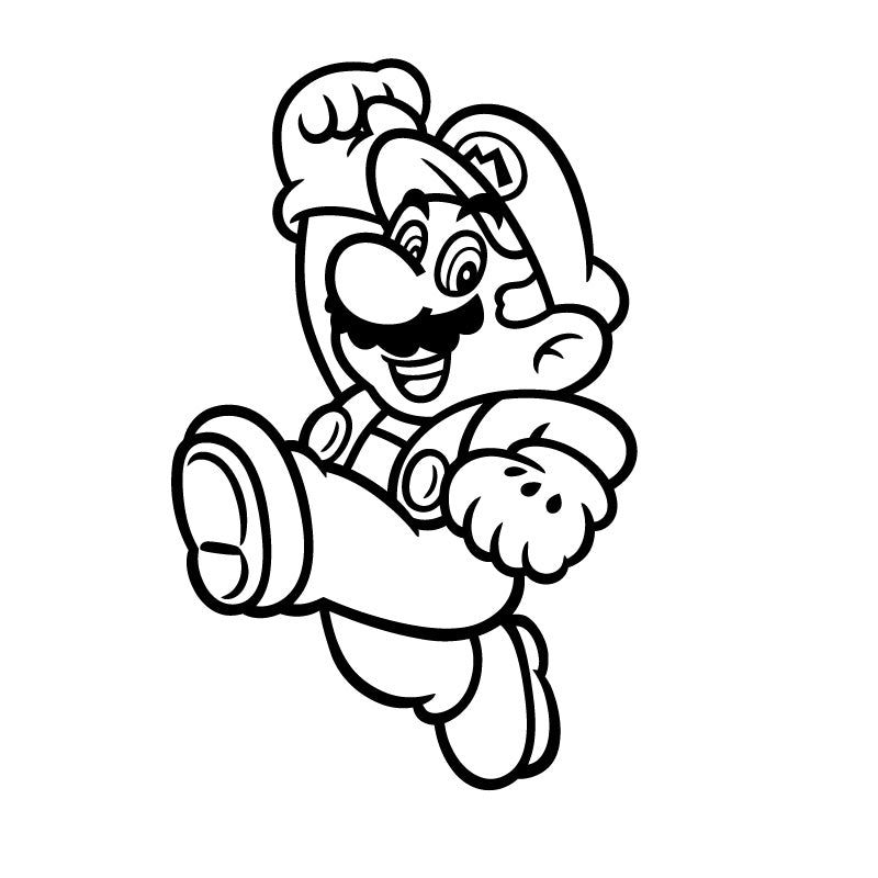 Mario Brothers Classic Pose Decal Sticker