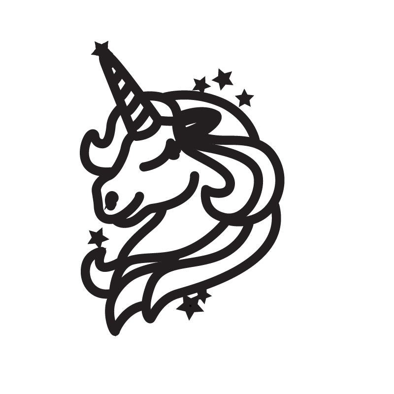Cute Unicorn Face Decal Sticker