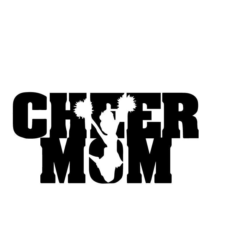 Cheer Mom Pom Poms Decal Sticker
