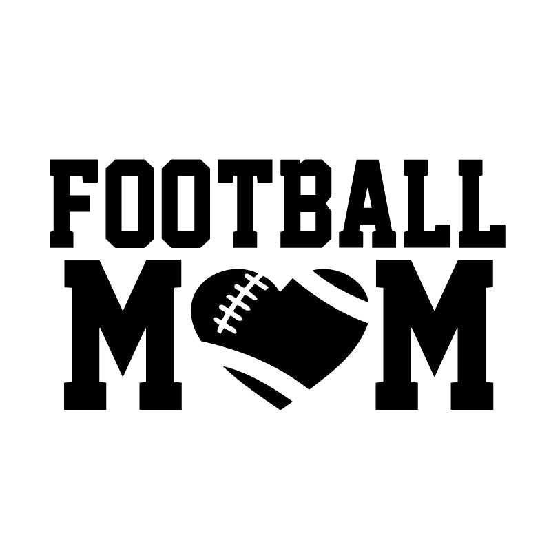 Football Mom Heart Decal Sticker