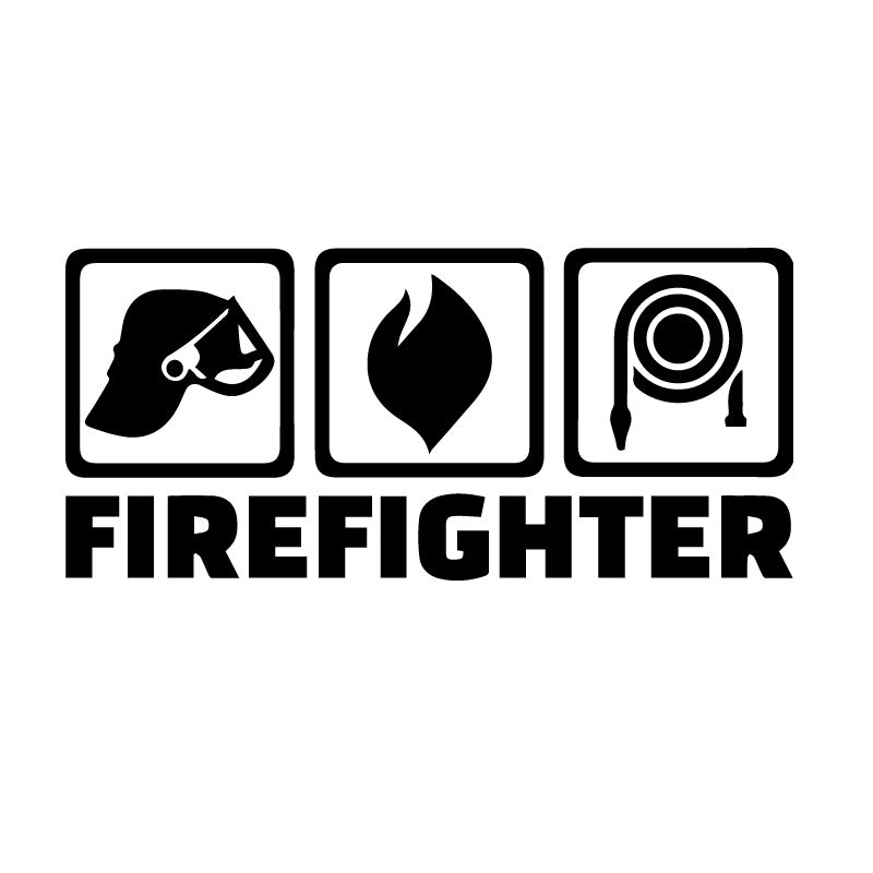 Firefighter Fireman Symbols Decal Sticker