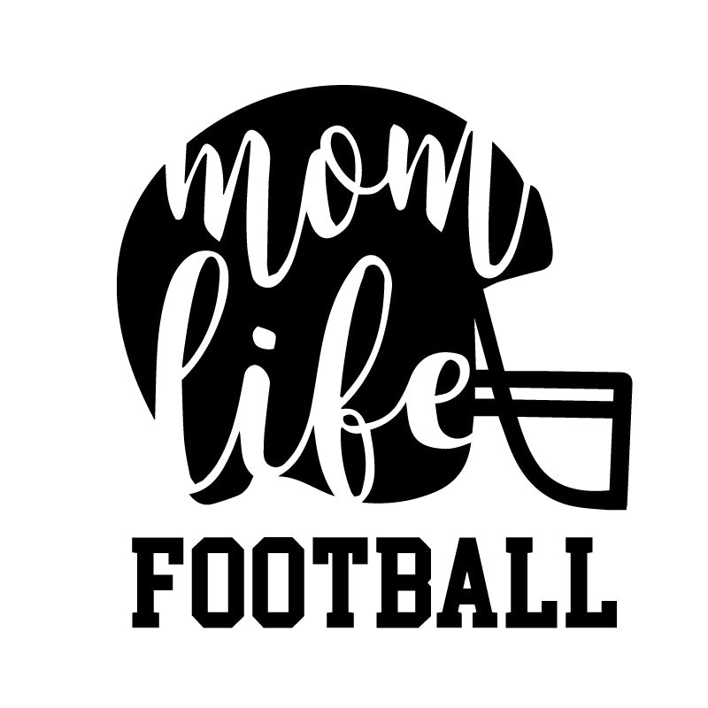 Mom Life Football Decal Sticker