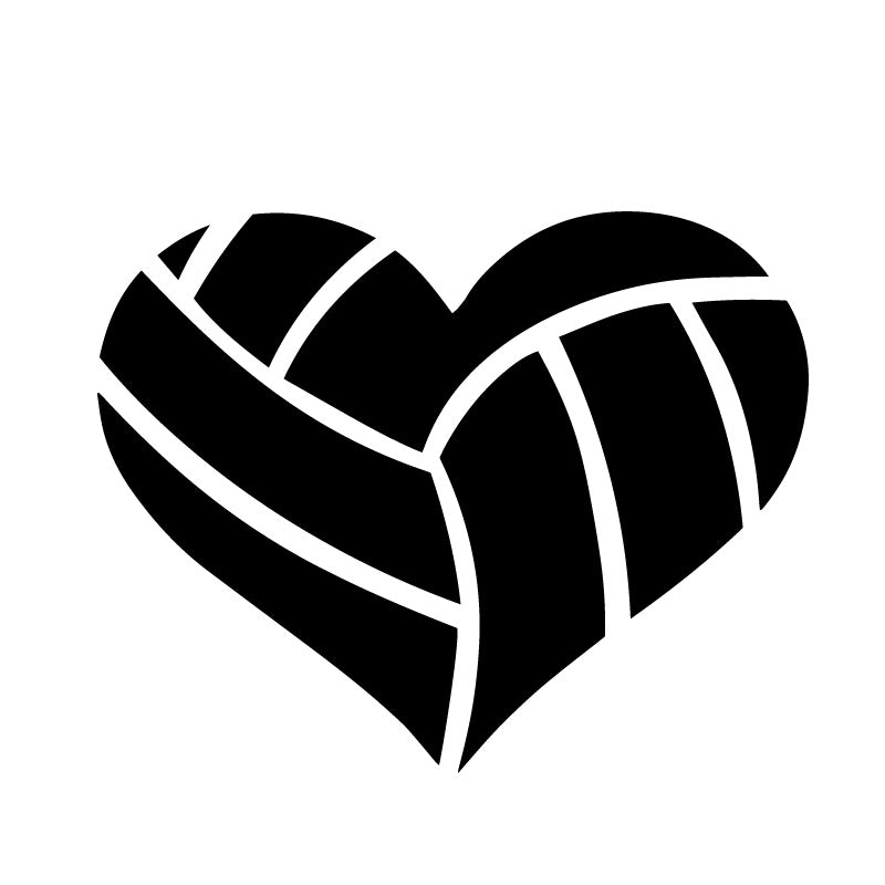 Volleyball Mom Heart Decal Sticker