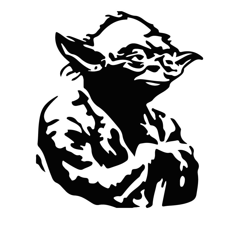 Yoda Detailed Face Decal Sticker