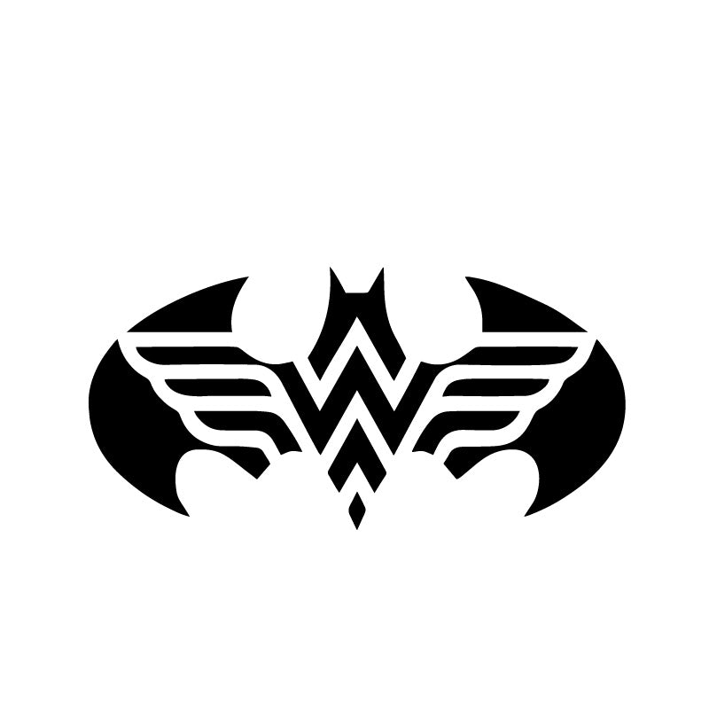 Batman Wonder Woman Symbol Decal Sticker