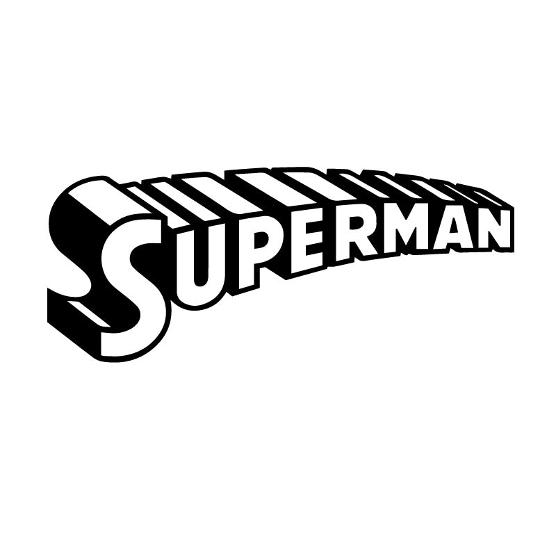 Superman Text Logo Decal Sticker