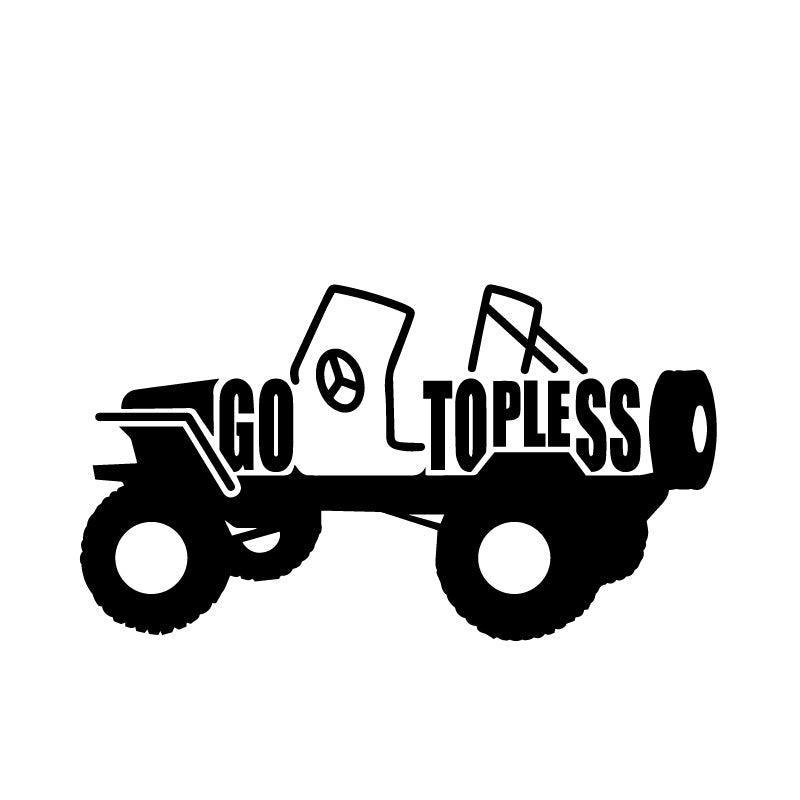 Jeep Go Topless Decal Sticker