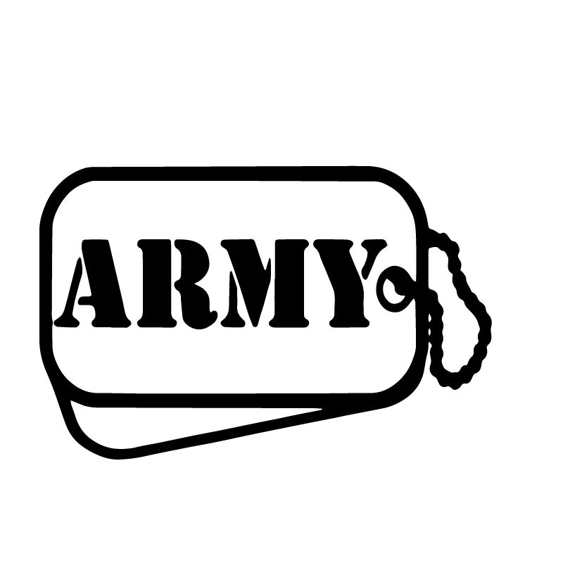 Army Dog Tags Symbol Decal Sticker