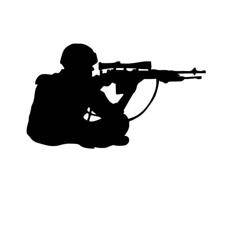Army Sniper Silhouette Decal Sticker