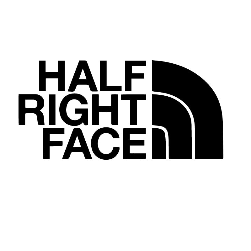 Half Right Face Decal Sticker