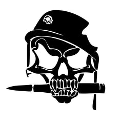 Army Soldier Skull Bullet Knife Decal Sticker