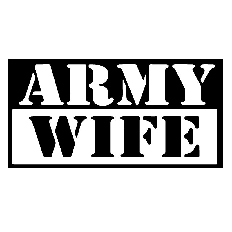 Army Wife Font Decal Sticker