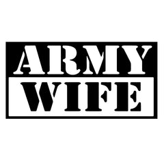 Army Wife Font Decal Sticker