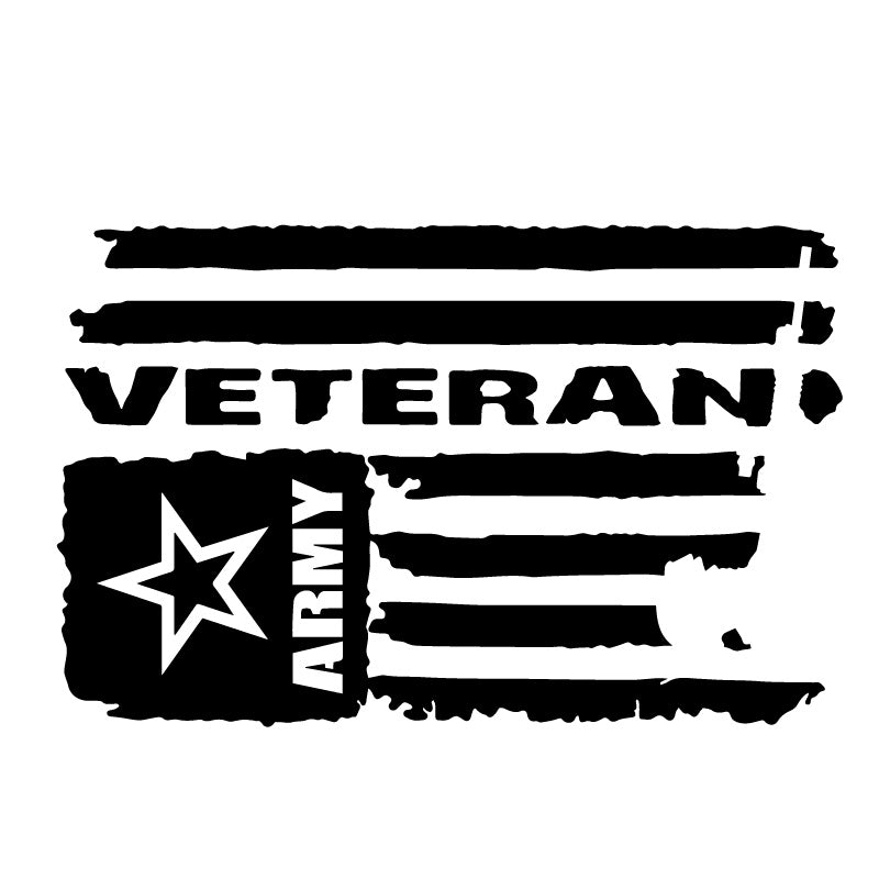 US Army Veteran Flag Decal Sticker